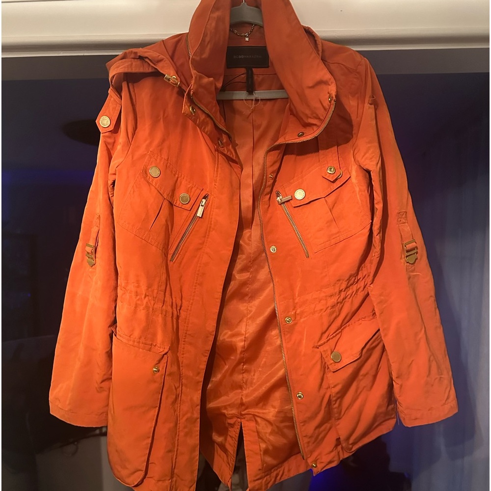 BCBG MaxAzria Hooded Rain Jacket